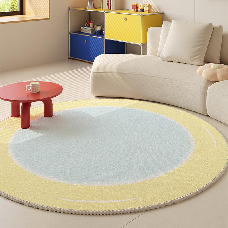 Pink Round Carpets for Living Room Thick Plush Bedroom Decor Anti-slip Carpet Fluffy Soft Bedside Floor Mat Washable Lounge Rug