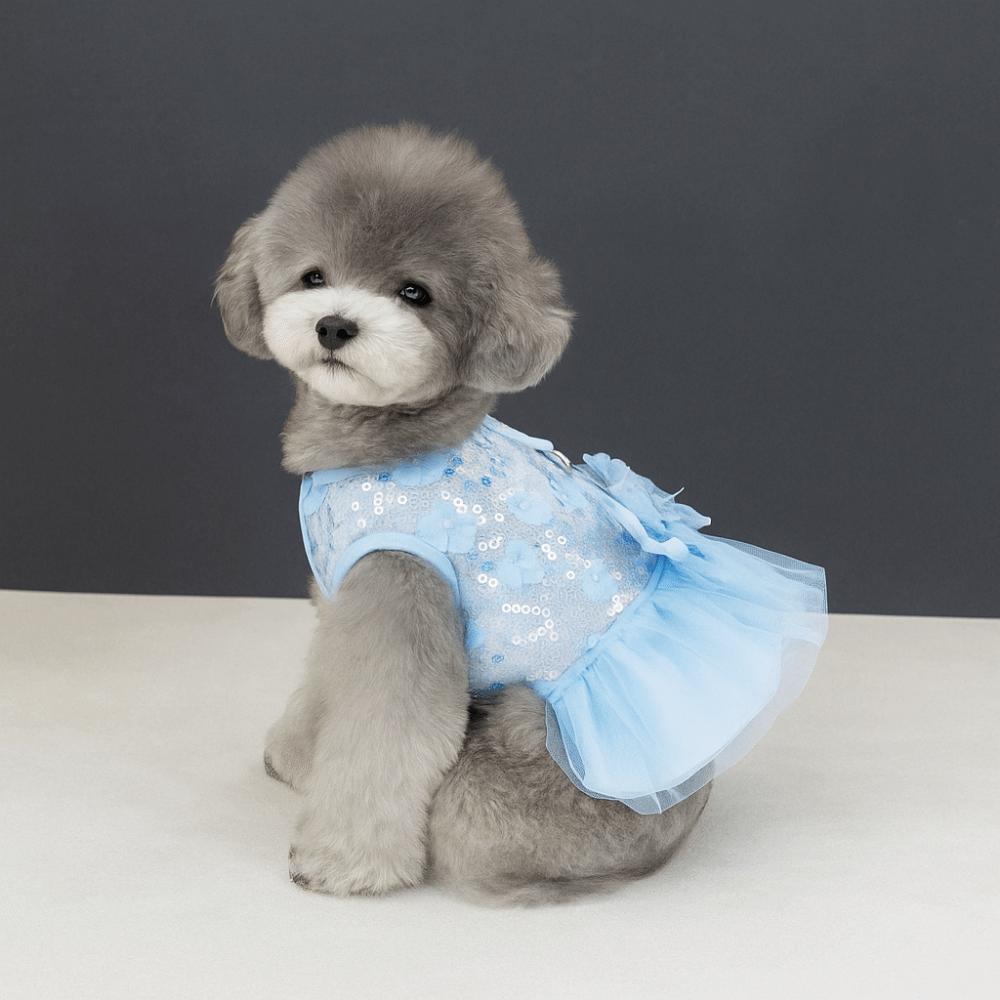 Soft Summer Pet Princess Skirt Sweet Dog Vest Harness Cat Apparel Dog Dress  Spring