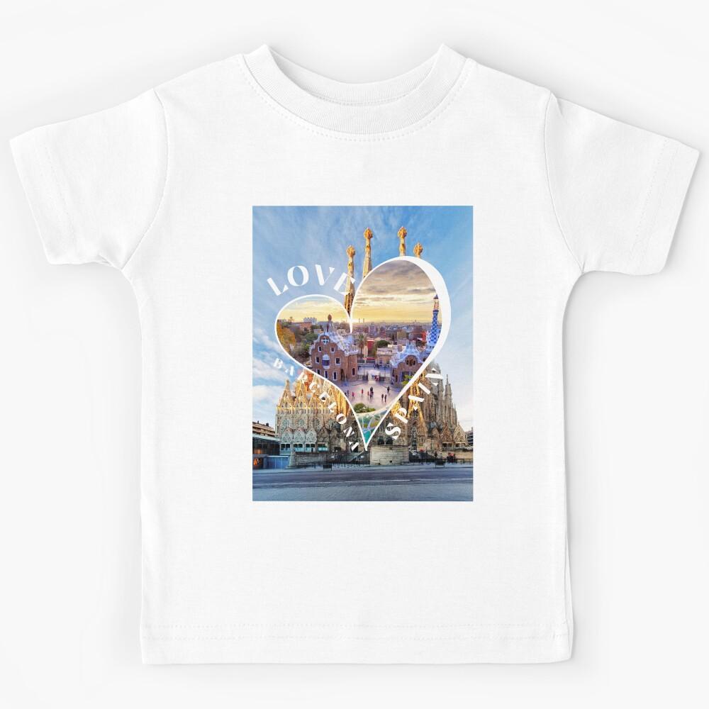Love Barcelona Spain Kids T-Shirt 100