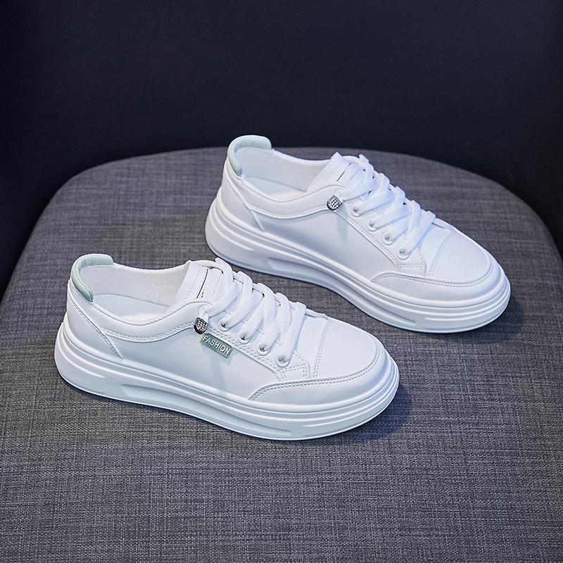 Skateboarding Shoes Non-Slip Casual White Skate Sneakers Female Luxury Shoes Little Shoes Women's Versatile Thin Casual Thick So