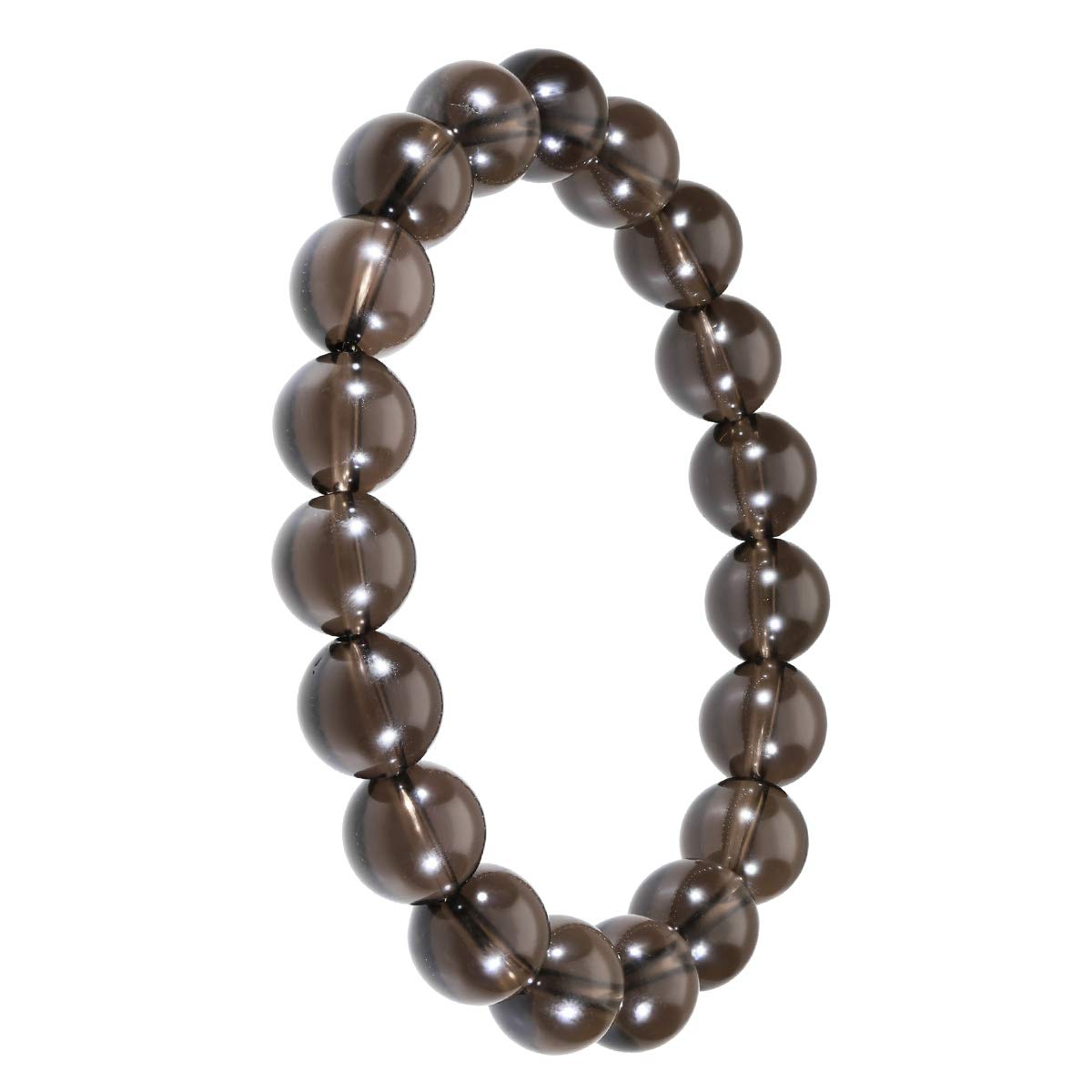 

[Shinjuku Gin no Kura] 10mm Smoky Quartz Bracelet, Approximately 18.5cm Long (Men s L, Women s LL Size), Natural Stone, Power Stone