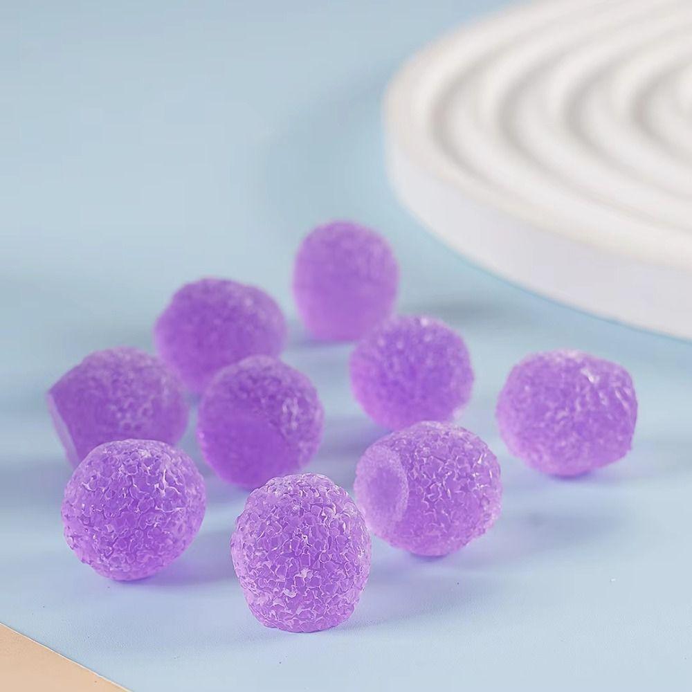 Simulated Fake Candy Sugar Bead DIY Material Handmade Candy Resin Beads Colorful Miniature Decoration Noise Filler Balls