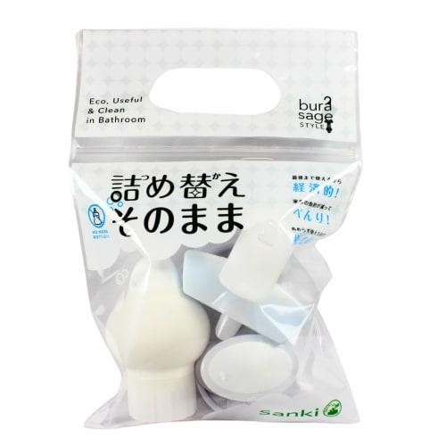 Standard Pump PS-2 White Hanging Shampoo Bottle, No Refill Required, Sanki Co., Ltd. Shampoo Dispenser