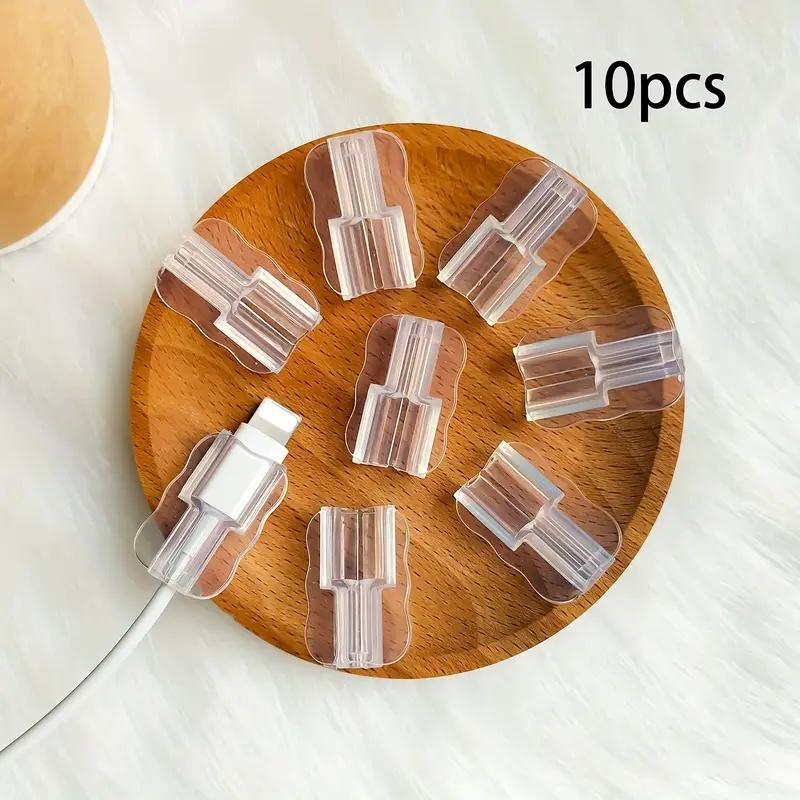 

10pcs Clear Charging Cable Sleeves, Anti-Breakage Protector for Apple/Android Cords, Easy Install прозрачный