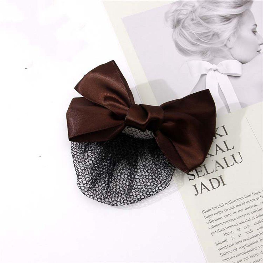 Headwear Satin Hair Clip Korean Bun Snood Hairgrips Cover Net Ponytail Clip Women Spring Clips
