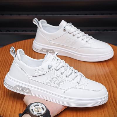 Fashion Spring Autumn Men Board Shoes Casual Flats Shoes Outdoor Breathable Jogging Shoes White Male Sneakers Versatile Vulcanized Shoe