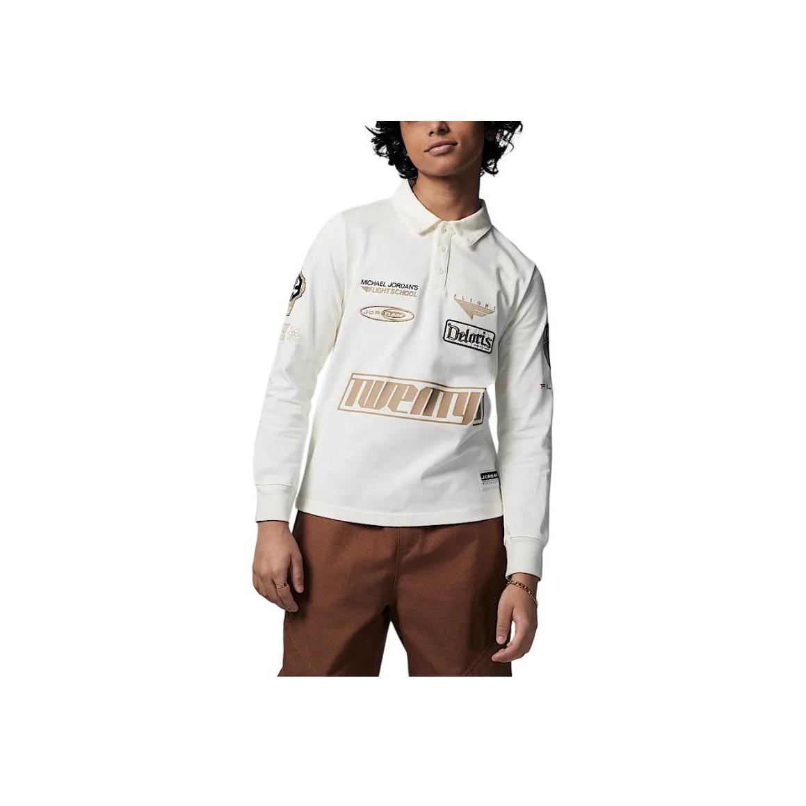 

Jordan Flight Deloris Essential Series Fashion Comfortable Soft Skin-Friendly Long Sleeve T-Shirt Kids tops Off-White IB8350-133 S