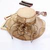 Women's Summer Foldable Sun Hat: European & American Style Fedora with Flower Organza Design