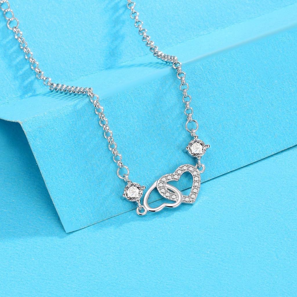 Double Love Zircon Bracelet Female Niche Design Lamp Luxury High Sense Fashion Temperament Birthday Gift Jewelry