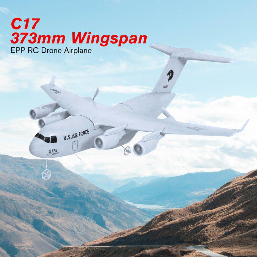RC Airplane C17 Transport Aircraft 373mm Wingspan EPP RC Airplanes 2.4GHz 2CH 3-Axis DIY Aircraft for Children Toy RC Plane RC Airplane C17 Transport Aircraft 373mm Wingspan EPP RC Airplanes 2.4GHz 2CH 3-Axis DIY Aircraft for Children Toy RC Plane