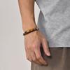 Natural Stone Bracelets for Men, Anti Allergy Stainless Steel Wheat Chain Wristband Gifts for Father Dad Birthday Christmas