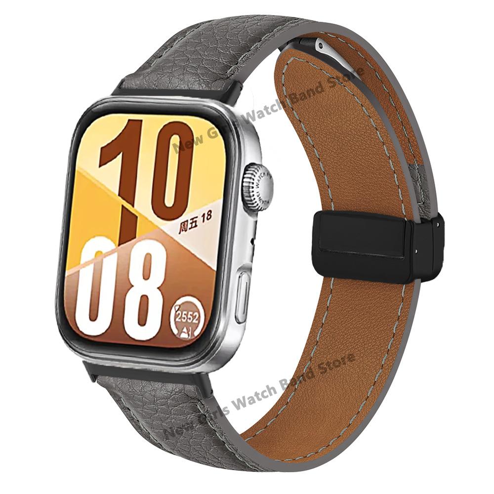 Skórzany Pasek do Huawe Watch Fit 4 Pro Bransoleta Correa Magnetyczne Zapięcie Opaska na Nadgarstek do Huawe Fit4 Fit3 Akcesoria Wymienny Pasek