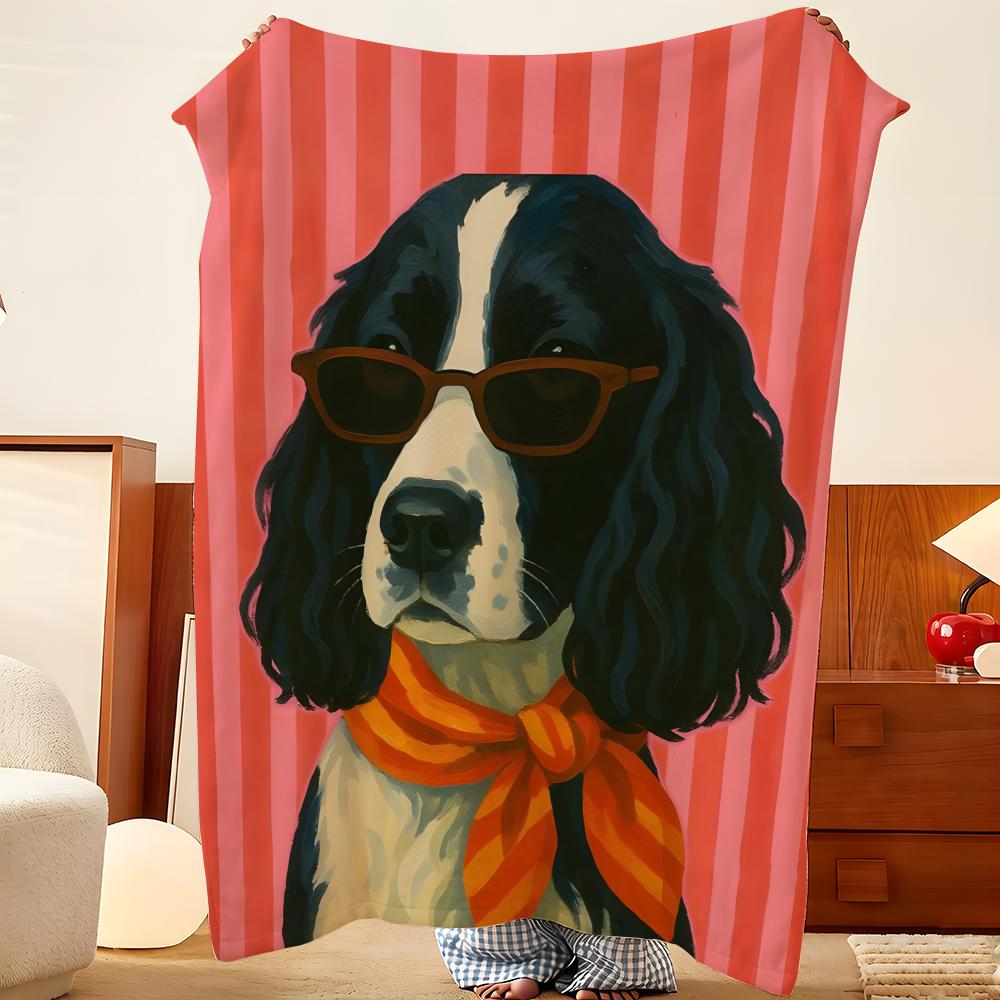 Art a-art d-dog Throw Flannel Throw Blanket, Lightweight Cozy, Durable Washable cute Cool
