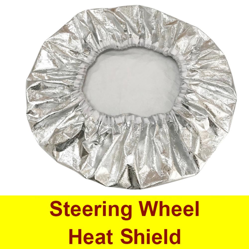 Auto Car Steering Wheel Sun Shade Cover Heat-Resistence Sunshade Aluminum Foil Steering Cover Car Accessories for SUVs Trucks