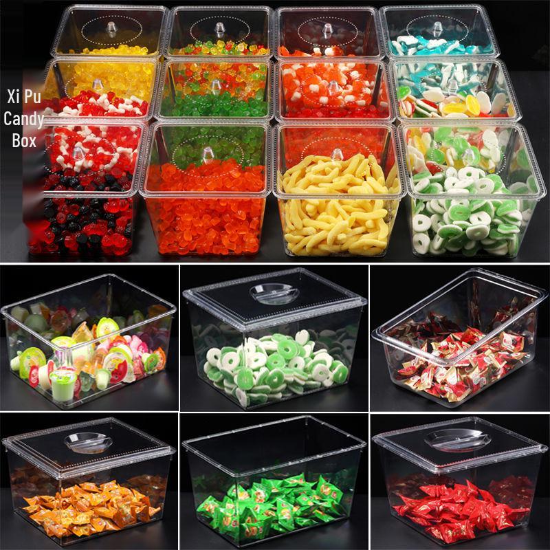 Transparent Plastic Display Box for Bulk Dried Fruit, Candy, Snacks