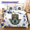Nazar Boncuğu Pattern Bedding,Quilt Set Quilt Cover Pillowcase Home Birthday Gift (1 * duvet cover + 2 * pillowcase, without core)
