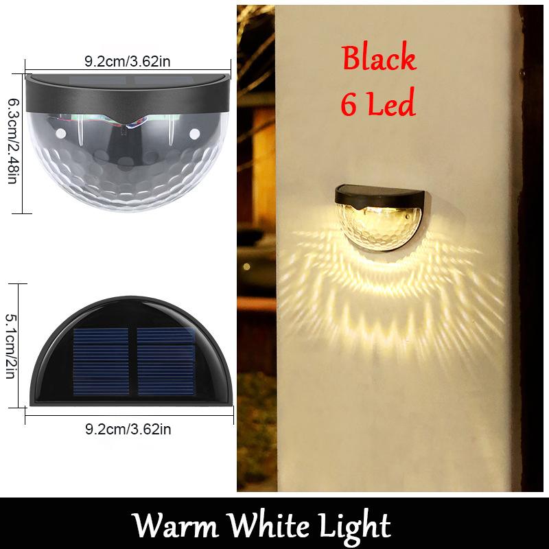 LED Solar Fence Lights Outdoor Waterproof Wall Lights Corrugated Lights For Fence Terrace Garden Path Decorative Lights