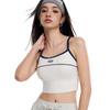 Women's Retro-Style Yoga Tank with Spaghetti Straps & Fixed Pad