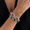 Brățară Fashion din Acril cu Diamante, Hollow Pătrat, Lux Ușor, Bijuterii Geometrice cu Pietre Semiprețioase Îmbinate, cu Simț al Designului