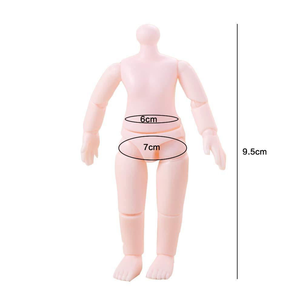 Multi Joints Nude Doll Toys 9.5cm Height Jointed Nude Dolls DIY Toy Doll Body  Gsc Ob11