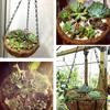 Coconut Brown Round Chain Hanging Basket European Planters Basket Fashion Flowerpot