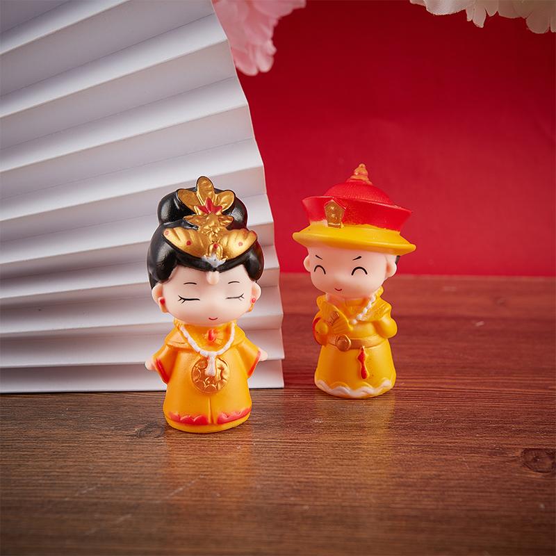 Kinesisk Keiserinne Figur PVC Dronning Ornament Tradisjonell Dekorasjon Kake