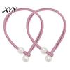 Easy Operate Curtain Fasteners 1 Pair Tiebacks for Drapes, Adjustable Rope Tie Backs, Faux Pearls Cord Buckle Holder Home Hotel Office Window Drapery
