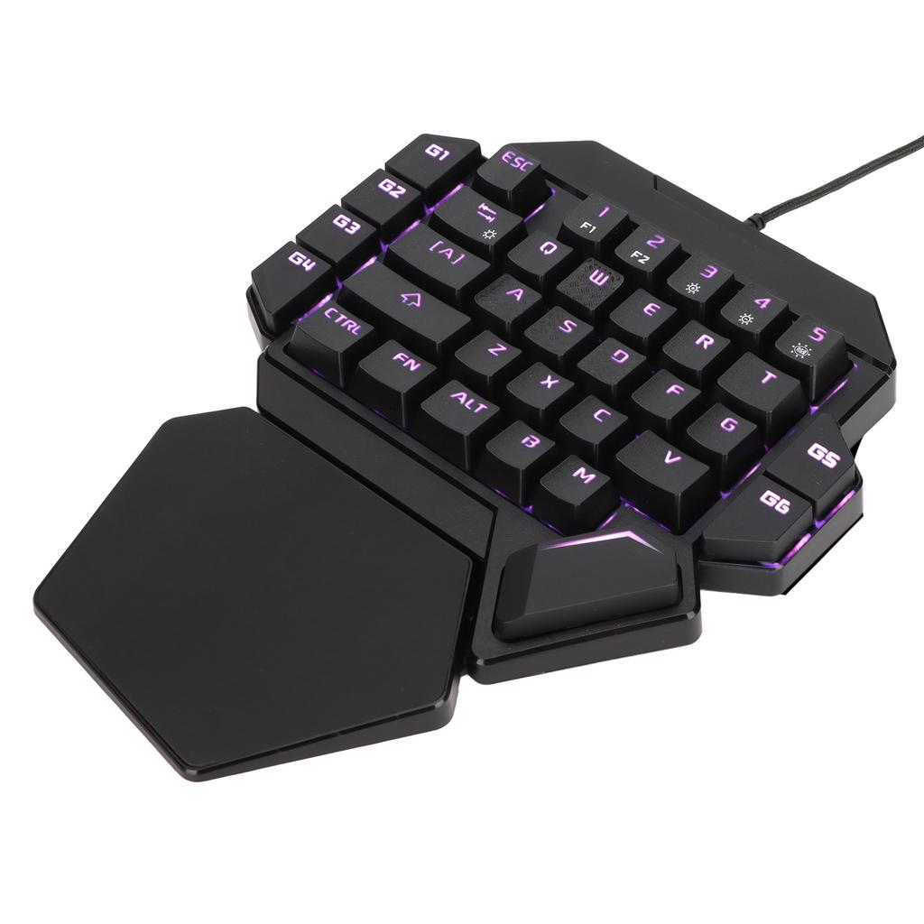 One Handed Keyboard 35 Keys Accurate Sensitive Control 6 Programmable Keys Ergonomic Design Half
