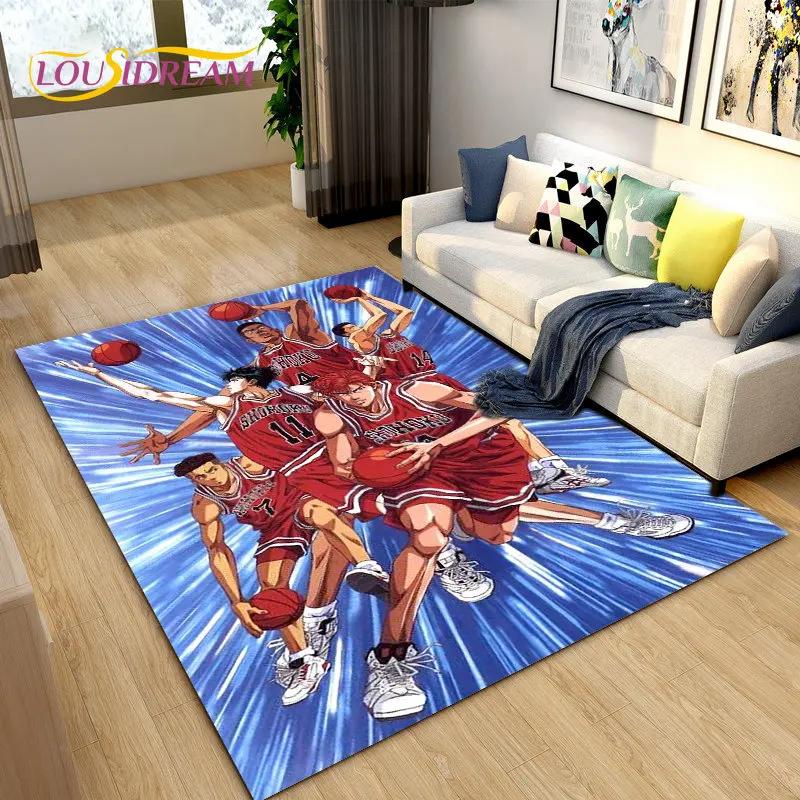 Slam Dunk Japonia Anime Kreskówka Dywan Obszarowy, Dywanik Dywanowy do Salonu Sypialni Sofa Wycieraczka Dekoracja, Mata Podłogowa Antypoślizgowa do Zabawy dla Dzieci