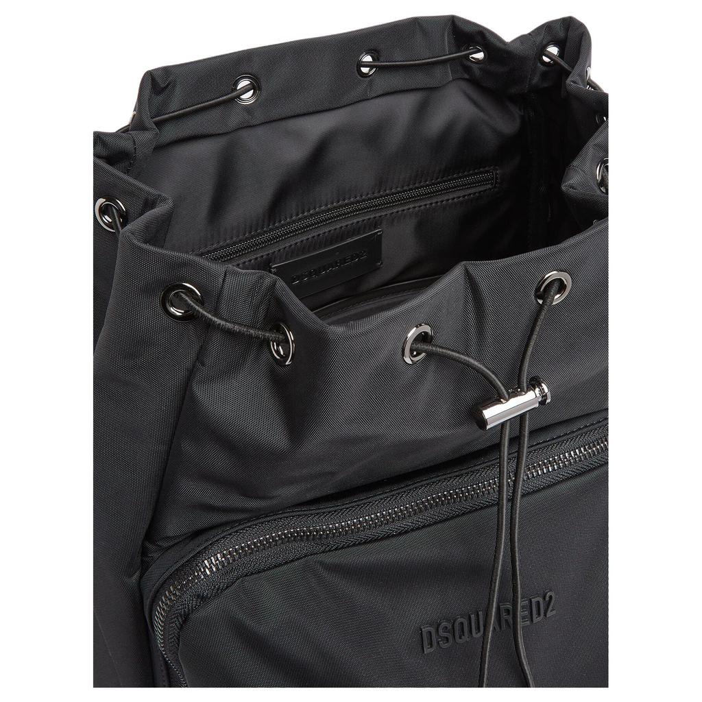 Dsquared2 Letter Logo Nylon Backpack Men backpack Black BPM0103168068152124