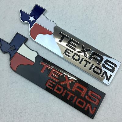 3D ABS Chrome TEXAS EDITION Car Body Emblem Logo Rear Trunk Badge Sticker Car Sticker Badge Fadeproof Wing Badge Car Fender Sticker