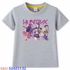 KPop Dämonenjäger Kinder-Cartoon-Print T-Shirt