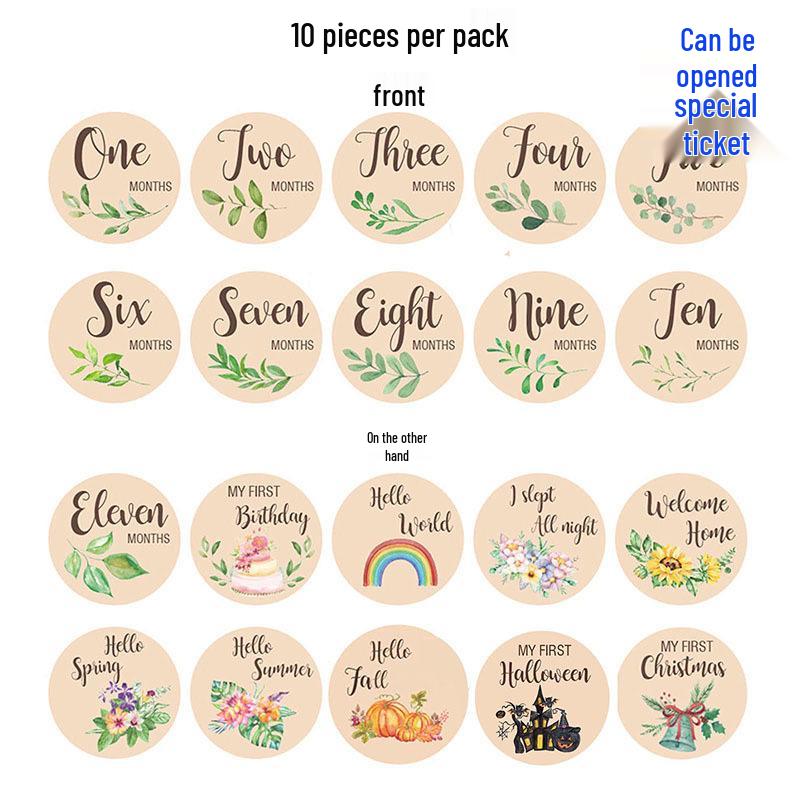 Wooden Newborn Milestone Sign: Baby Photography Prop for Monthly Memories