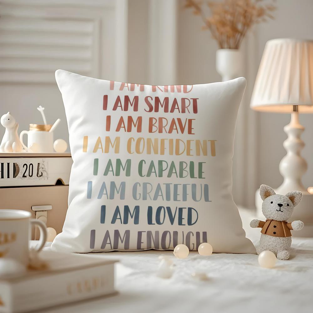 Cartoon Rainbow Sun Cushion Cover Anti-dustmite Pillowcase Invisible Zipper Silky Short Plush Sofa Cushion Cover
