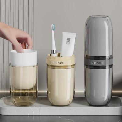 Draagbare 3-in-1 Reisset: Tandenborstel, Tandpasta & Mok - Compact & Licht Luxe Ontwerp voor Zakenreizen