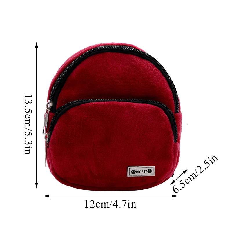Hunde Rucksack Weiche Haustier Snack Tasche Welpe Niedlich Schultasche Praktisch Große Kapazität Tragbare Haustiertragetasche Outdoor Haustierbedarf