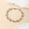 Resoul Gold Plated Crystal Tulip Bracelet Tulipe Flower Rhinestone Charm Bracelet Fashion Jewelry Summer Bracelet