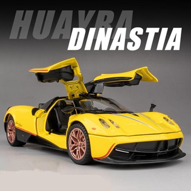 1/32 Pagani Huayra Dinastia Legering Sportwagen Model Diecast Metaal Speelgoed Voertuigen Model Hoge Simulatie Met Geluid Licht Kinderen Cadeaus