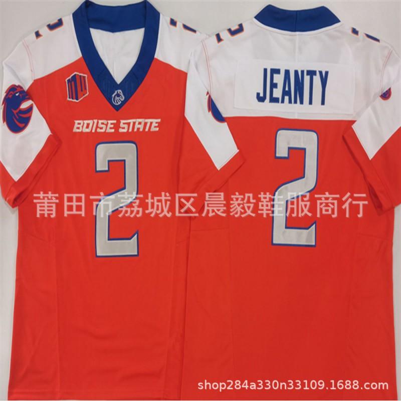 Boise State Broncos NCAA College Football Jersey 2 Jayden Jeanty Embroidered Cotton Blend Uniform Men