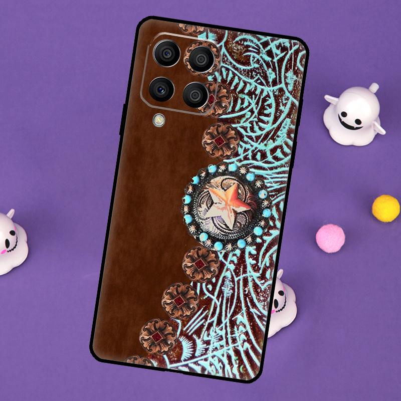 

Rustic cowboy cowgirl western country Cover For Samsung Galaxy M55 M15 M33 M13 M23 M53 M31 M51 M14 M34 M54 M20 M30s M52 M32 Case Samsung M52 5G