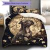 Vintage Pitbull Pattern Bedding Home Decoration Birthday Gift (1 * duvet cover + 2 * pillowcase, without core)