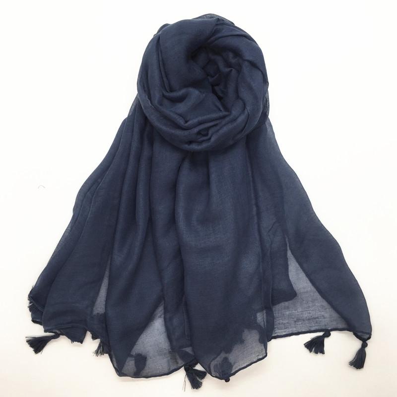 Solid Voile Women Scarf New Summer Girls Tassels Sunscreen Thin Scarves Soft Shawl Foulard Viscose Spring Lady Wrap Shawls