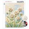 Frameless Pearl Bead Painting Kit Flower Pattern DIY Sparkling Art Canvas Creative Leisure Craft for Adults Wall Decor Handmade Gift Projects