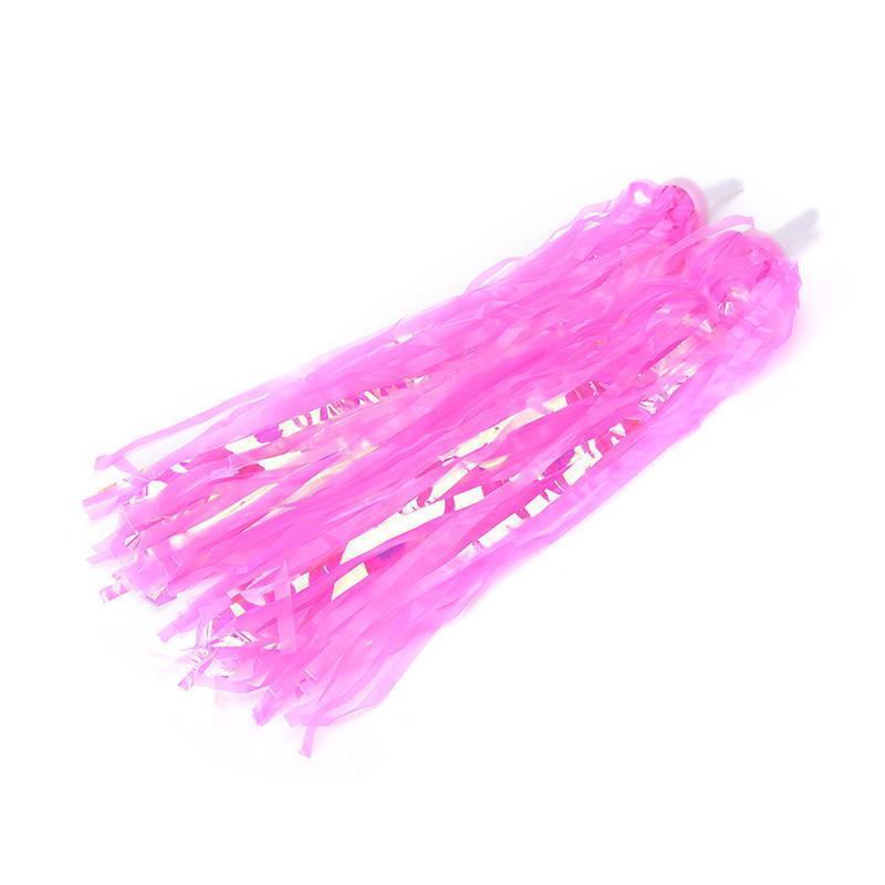 

2 Pcs Handlebar Streamers Tassels For Kids Bicycle Bike Cycling Tricycle Gift 14CM розовый