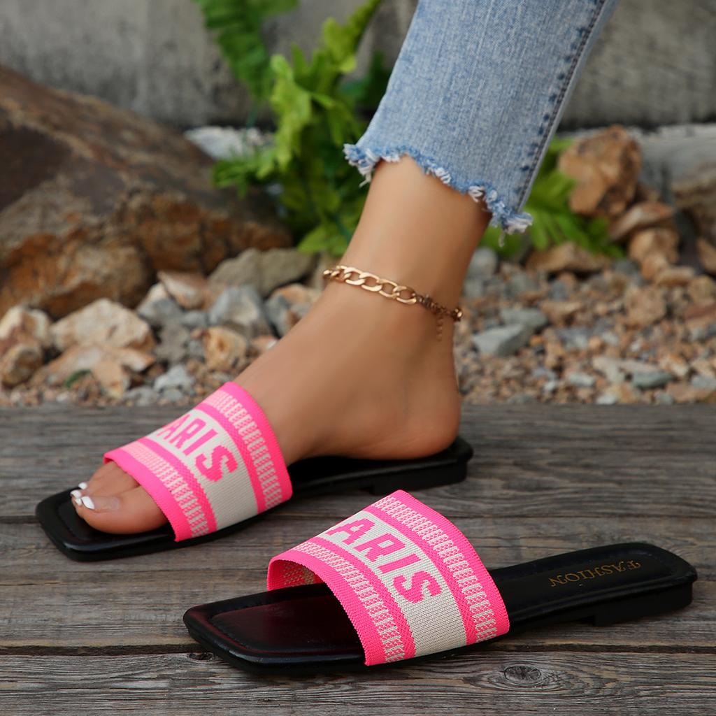Fashion Women Slippers Fashion Classic Simplicity Sandals New 2025 Slippers Cloth Cover Letter Outdoor Casual Flat Shoes Slides Women