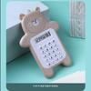 Easy To Carry Battery Powered Mini Calculator Bear Shape With Silicone Pressing Buttons For School Students Counter Cartoon