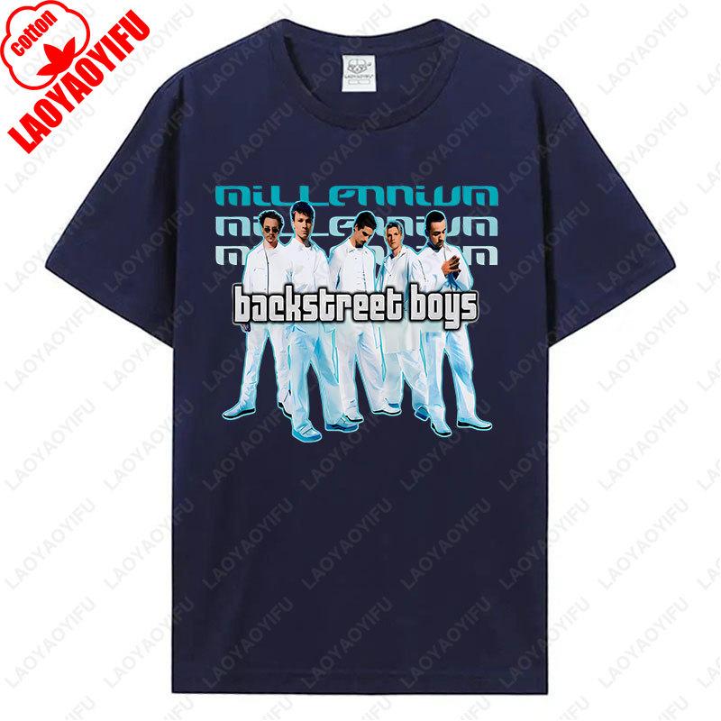 Backstreet Boys Millennium Tour Hudební Vintage Tričko Pánské Dámské Hipster Populární Vrcholy Letní Móda Streetwear Unisex Trička Dárek