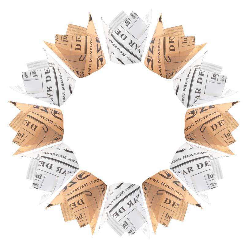 Tulip Cupcake Wrapping Paper Oil-Proof Bread Holder Newspaper Cup Printing English Goblet Of Fire 200