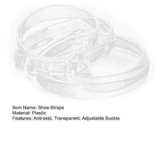 1 Pair Invisible Transparent Adjustable Buckle Design Shoe Straps Women High Heels Shoes Bands Shoe Accessories