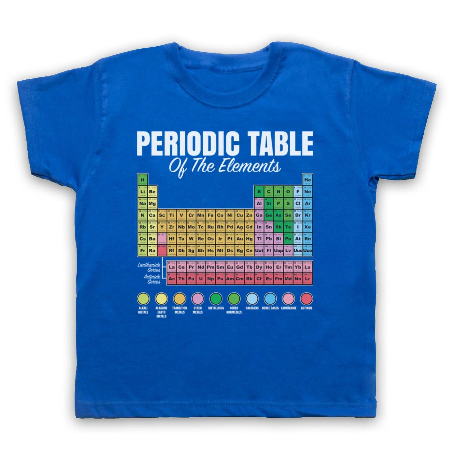 ПЕРИОДИЧЕСКАЯ СИСТЕМА ЭЛЕМЕНТОВ НАУКА ИСКУССТВО ГИК НЕРД ДЕТИ РЕБЕНОК Мальчики Малыш Дети Футболка 130